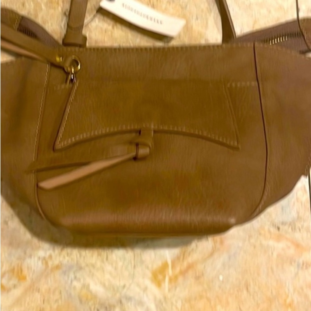 Brown Leather Shoulder Bag by Anthropology NWT  NEW